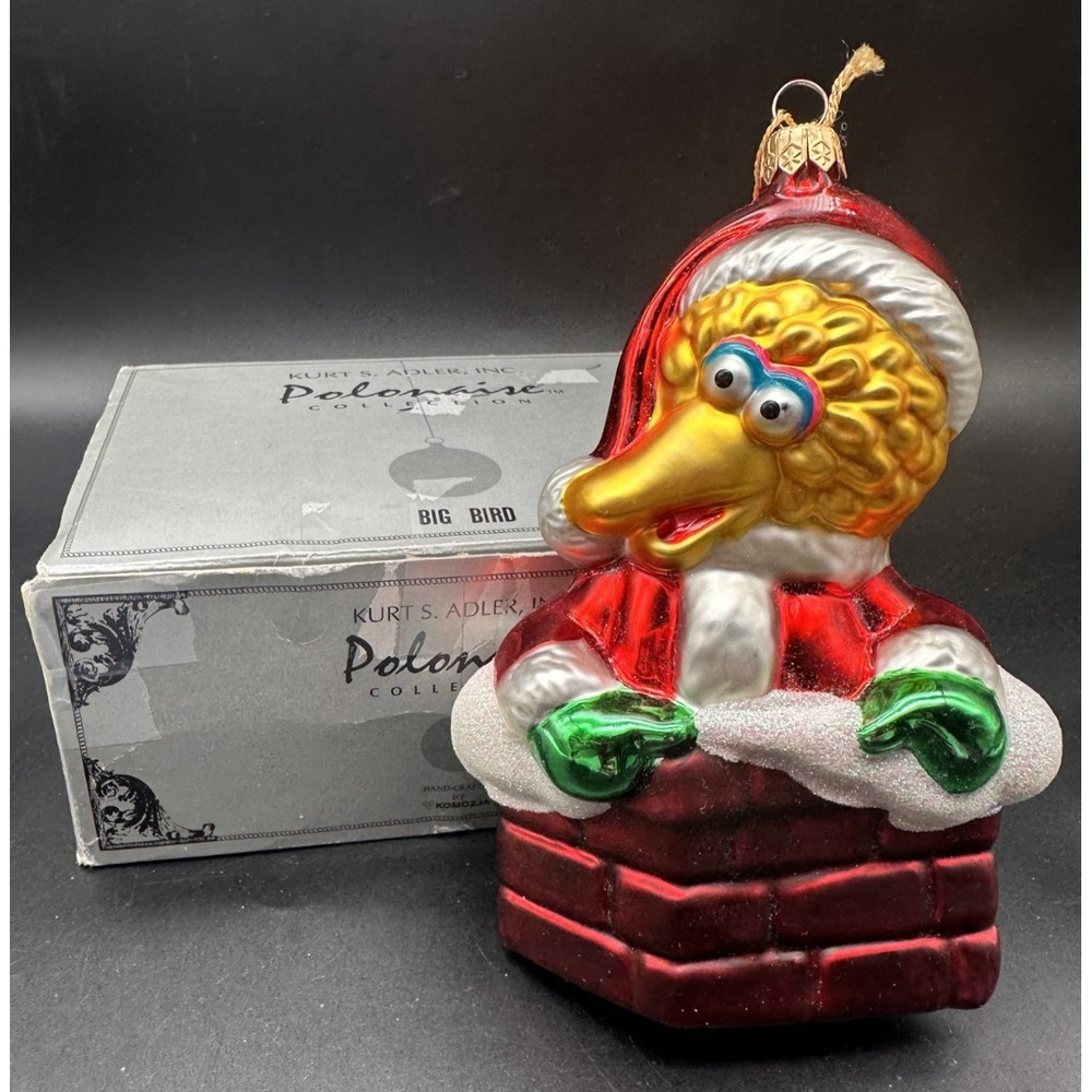 KURT ADLER POLONAISE BIG BIRD ORNAMENT‎ GP699 SESAME STREET 6"
